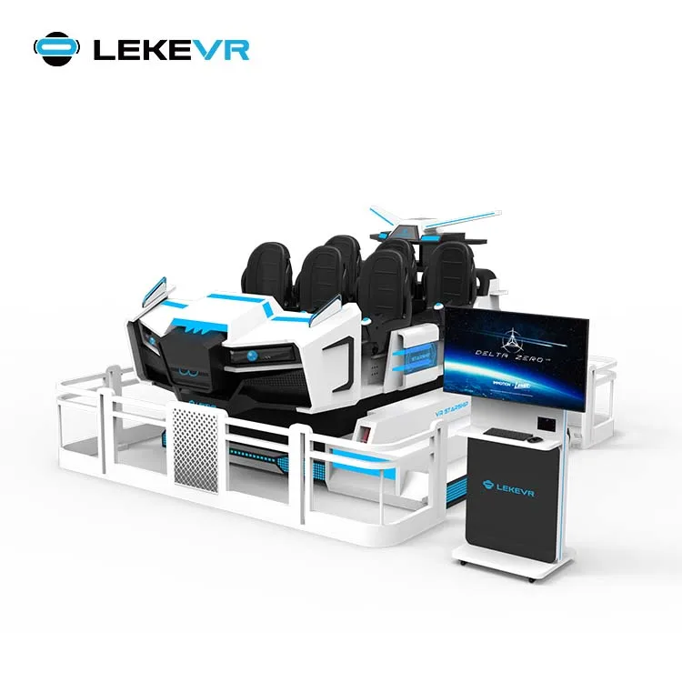LEKE Commercial VR Gaming Center 6-Seater 9D Motion Simulator  Indoor/Outdoor Seats Virtual Reality Cinema Metal VR Chair