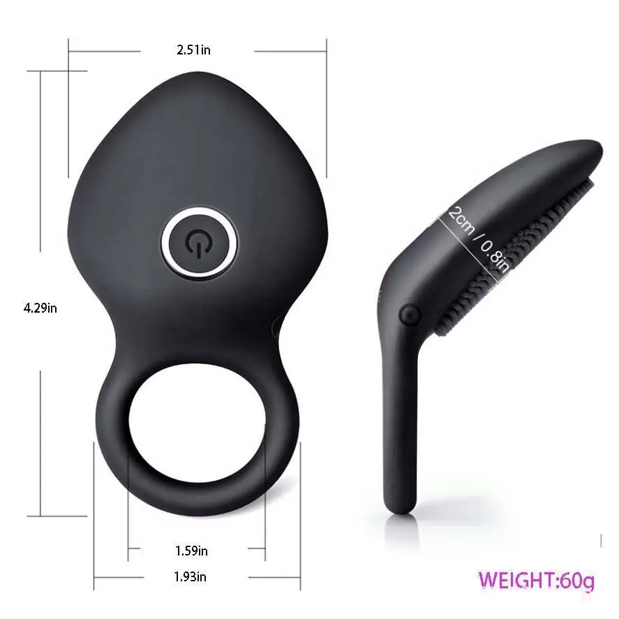 Time Delay Vibrating Cock Ring with Massager Brush Silicone Sex Toys Quiet USB Charged Penis Rings Vibrator 10 Speeds