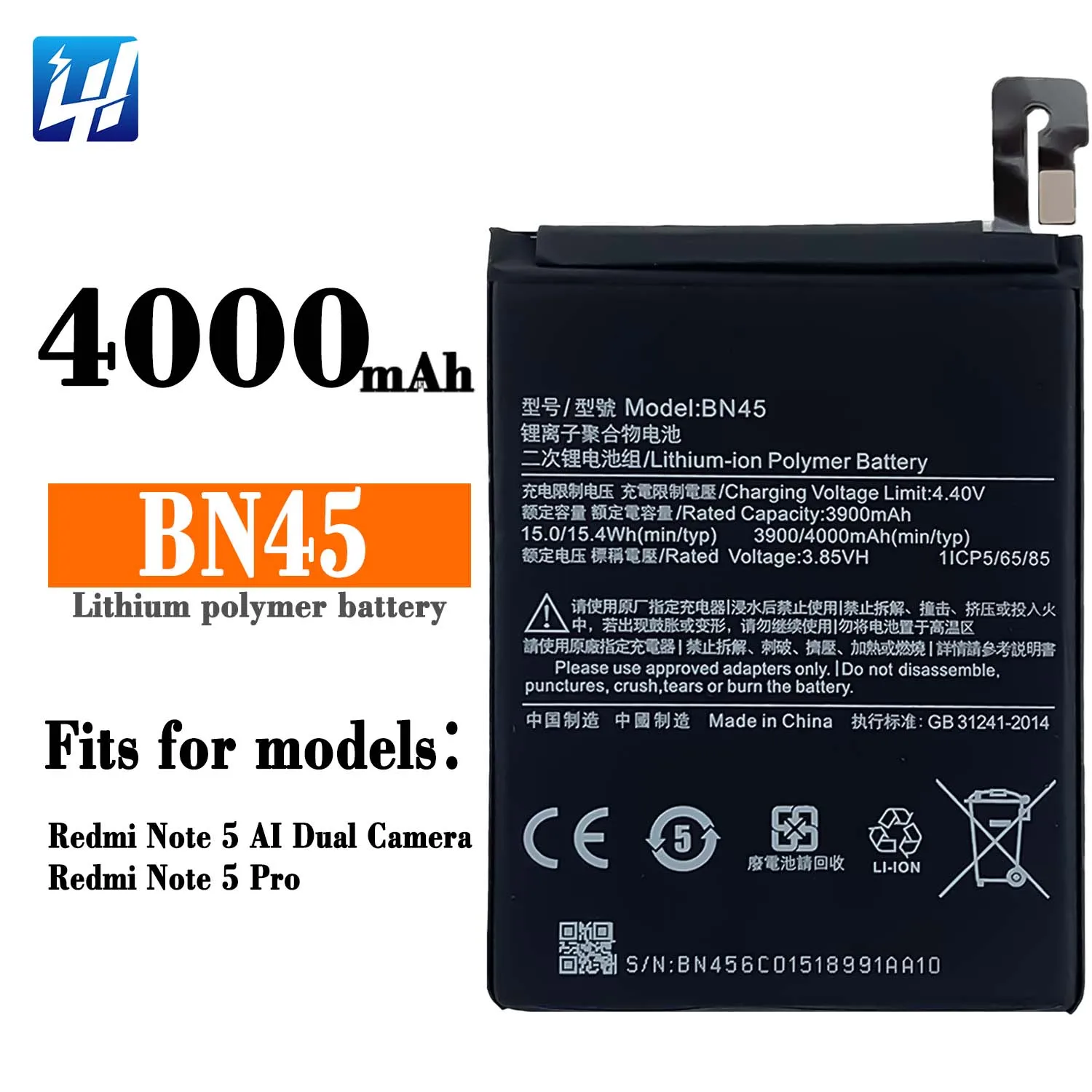 Original Mobile Phone Battery BN45 for Xiaomi Redmi Note