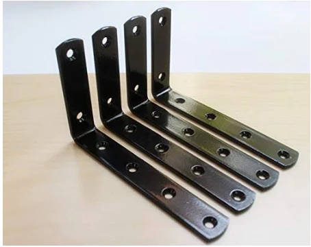 Emiif 1 st Z-vormige hoekbeugel, metalen Z-vorm fotolijst beugels beugel meubels ondersteuning plank beugels bevestiging met schroeven (30 mm