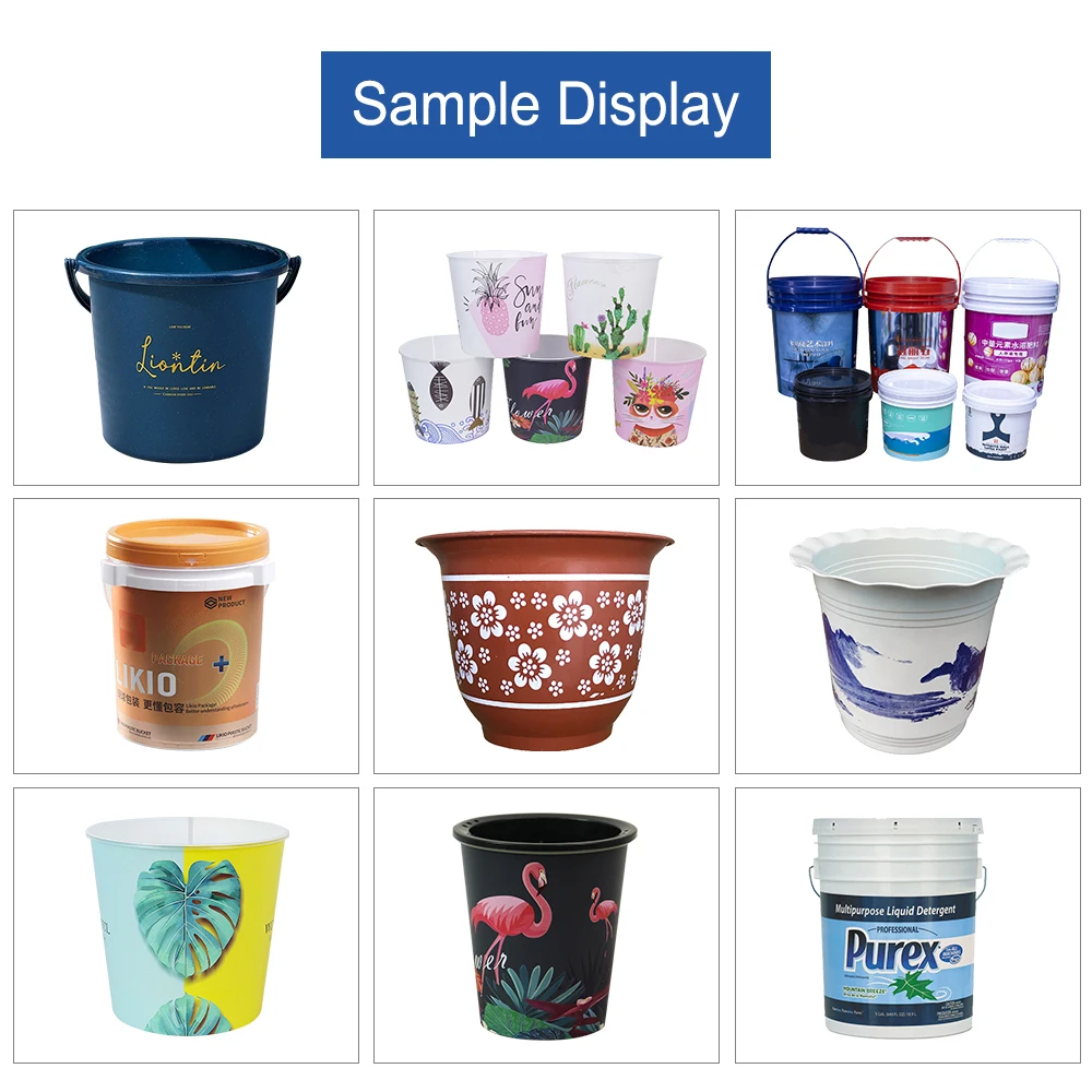 APM-6350 Pail Printer Automatic Offset Printing Machine  Cylindrical Plastic Bucket Dry Offset Printing Machine
