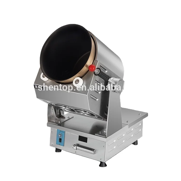 Vertical Rotating Wok Machine Big Capacity  Robot Cooking Drum 2pots 3 Pots Automatic Wok Cooking