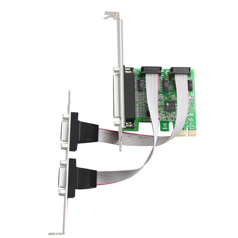 Плата расширения ASIX AX99100 PCI Express на 2 последовательных и 1 параллельный порт, порт принтера RS232, плата PCIe, адаптер