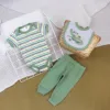 Vêtements bébé crocodile vert lettre