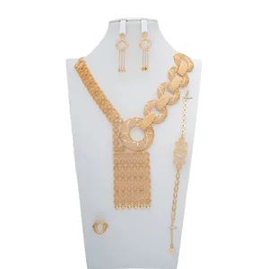Direct China Wholesale Religious Islamic Jewelry Set Women Necklace Bracelet Earrings Ring Bridal Jewelry Set Designs