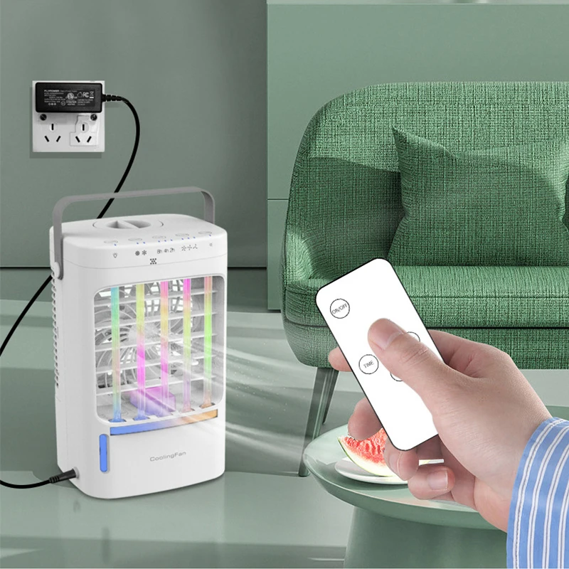 Desktop Air Cooler Portable Desktop Spray Fan USB Rechargeable Desktop  Small air Conditioner Simple air Conditioner