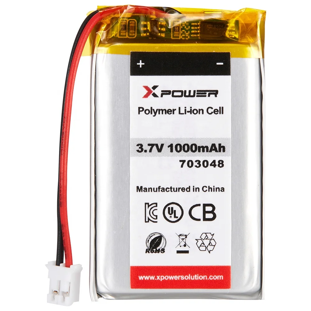 703048 1000mAh 3.7V Lithium Ion Battery UL CB KC Certified 