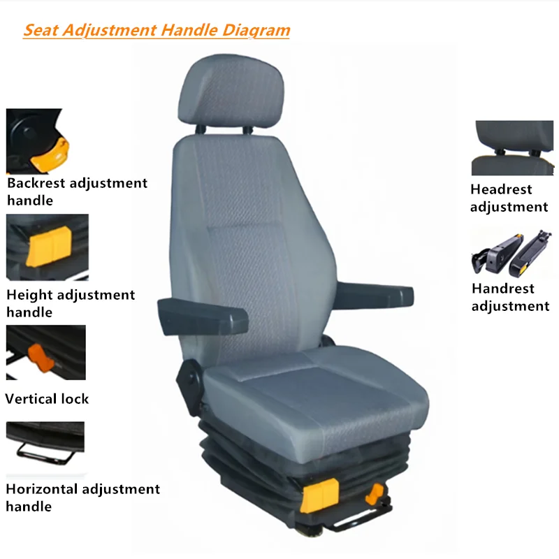 Classic Driver Seats Compressor Suspension Driver Seats Pneumatic Truck