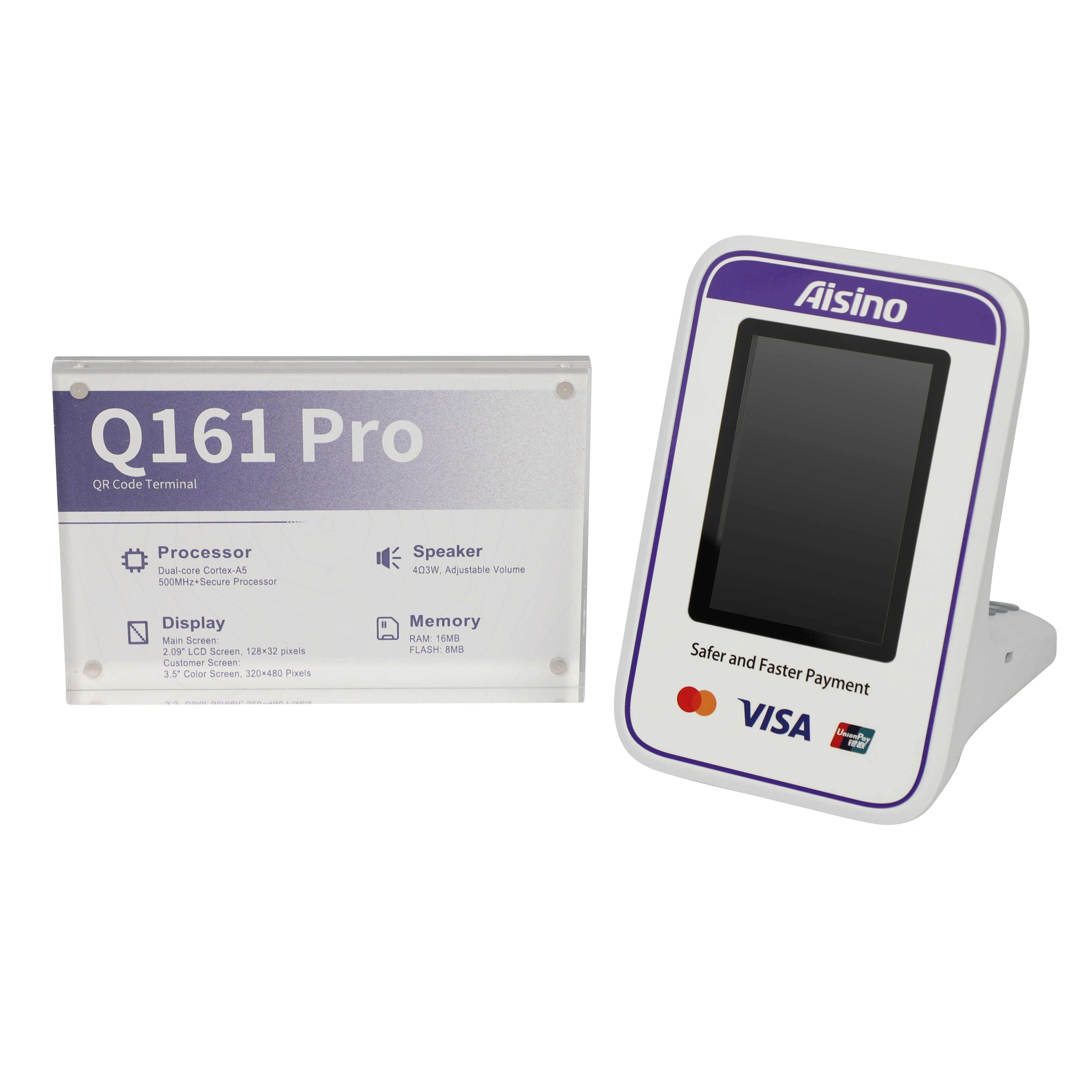 QR Code POS Terminal - Fast QR Payments, Wi-Fi/BT, Loud Speaker Aisino Q161 Pro