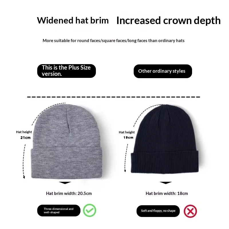 Customizable Solid Color Thick Yarn Knitted Hat-Winter Cold-Proof Warmth Ski-Friendly with Printed Logo preview 3
