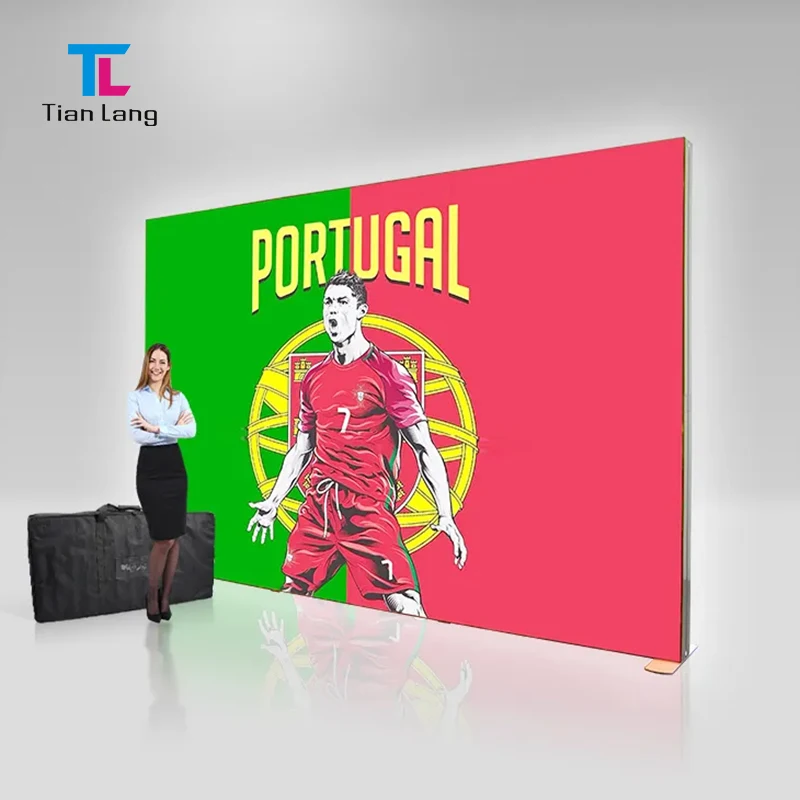 TianLang Pànell de Visualització Led Caixa Llumínica d'Alumini 120cm Caixa Llumínica Sense Marc Portàtil sense Eines amb Led