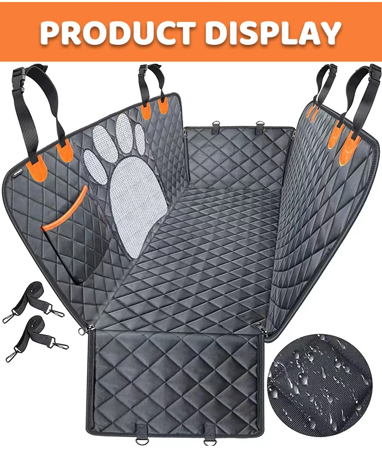 Large Waterproof Foldable Washable Dog Car Seat Cover For Back Seat