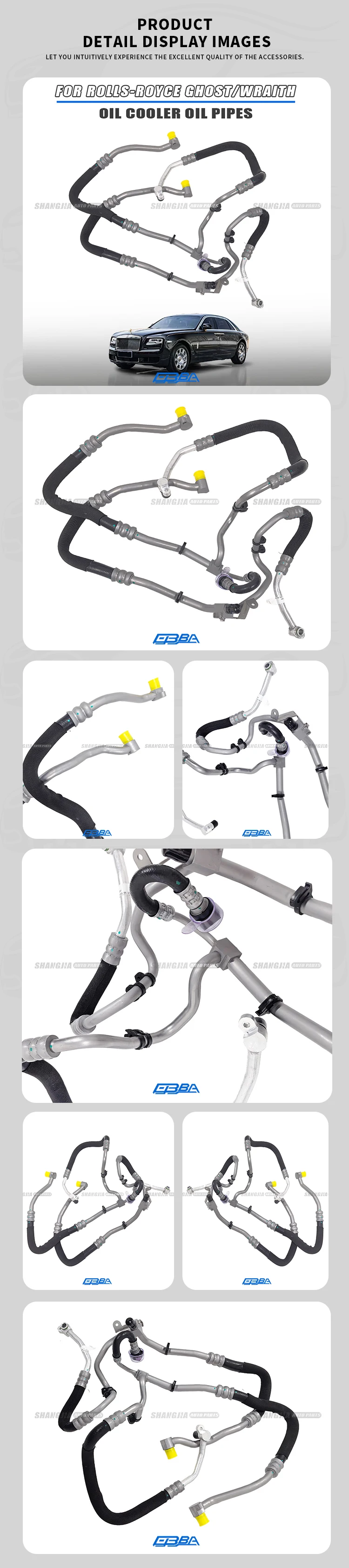 oil cooler oil pipe for rolls royce ghost 2010 2019 wraith 2014 2019 oe 17227598240 17227598241-1