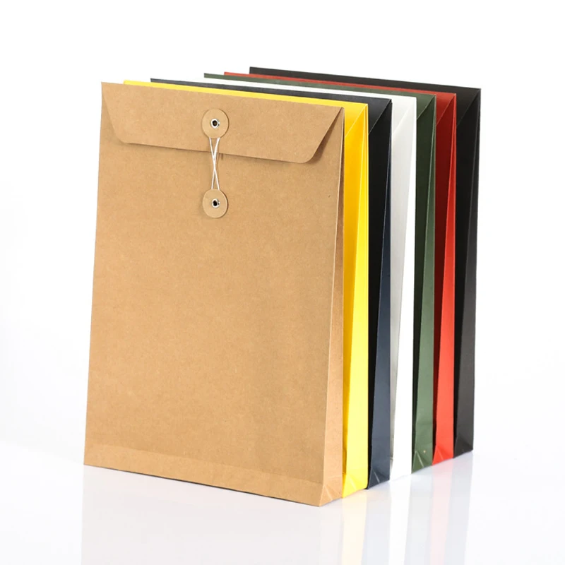 Custom Logo 7*9*3 Kraft Cardboard Mailer Eco Friendly Rope Winding Box Mail Packing Envelop for Phone Case