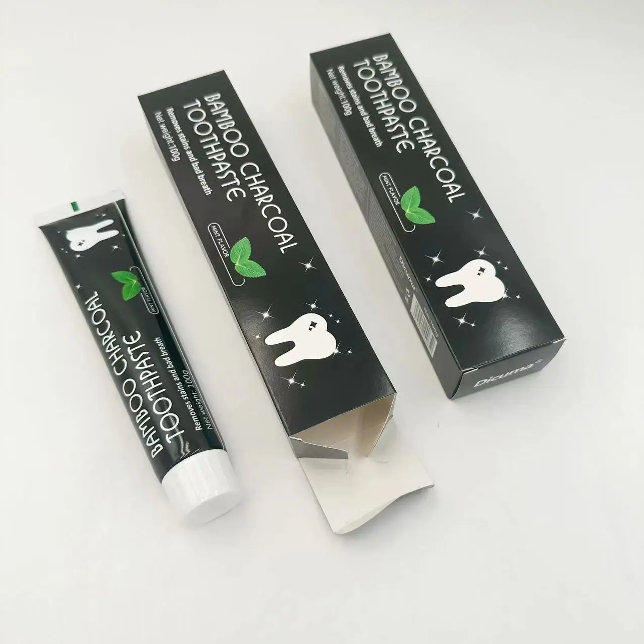 Индивидуальная мини-зубная паста бамбуковый уголь зубная отбеливающий оптовая продажа бамбуковая