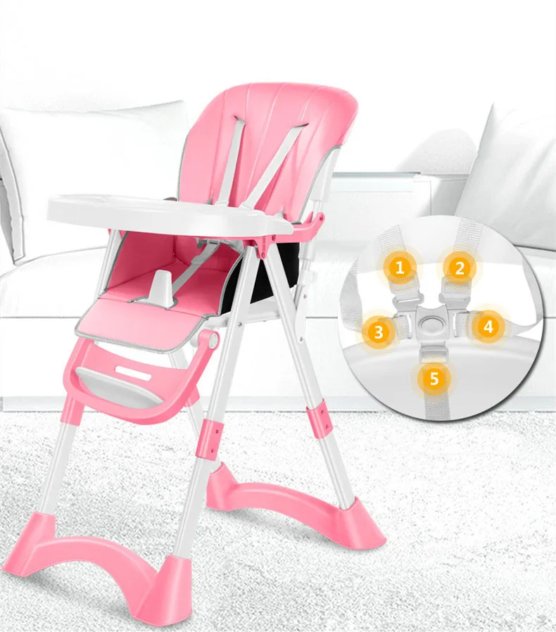 joie high chair pink