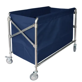 Multi-functional hotel linen cart with cloth bag wheels dedicated for guest room service