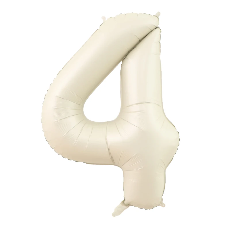 1 шт. 40 дюймов гигантский Матовый кремовый белый фольгированный шар 0 2 3 4 5 6 7 8 9 большие фигурки
