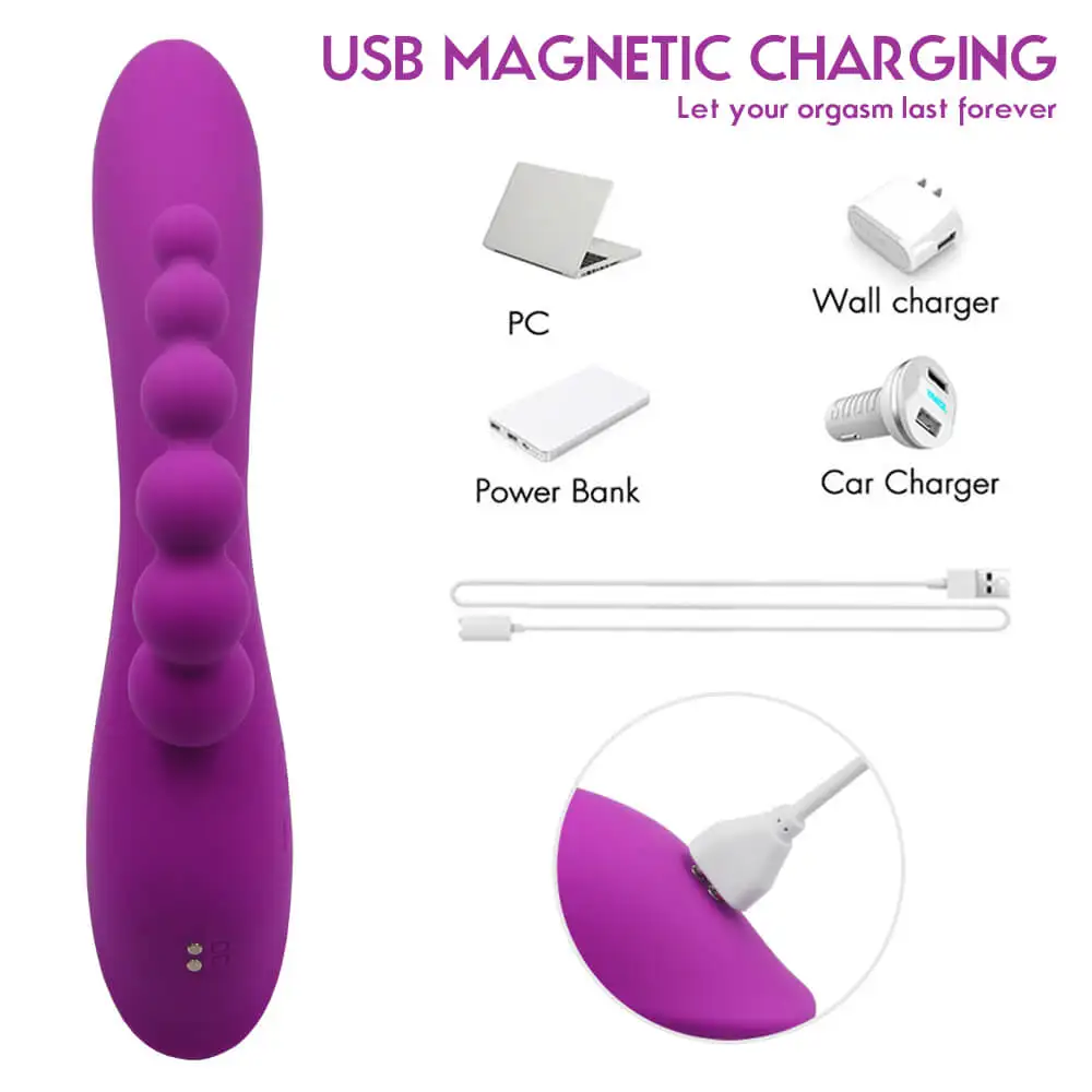 sextoys vibromasseur 3 in 1 Waterproof Rechargeable Triple Function Stimulation Sextoys  Vibromasseur Dildo Vibe G-Spot Anal Bead Rabbit Vibrator