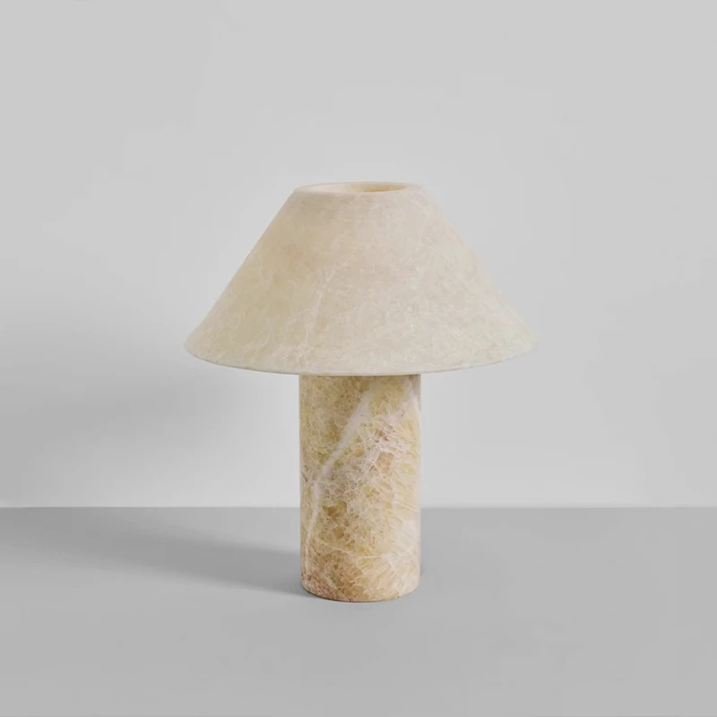 Popular Green Onyx Jade Marble Table Lamp Nodic Led Light Bedroom Livingroom Ornament Mushroom Lamp Onyx Marble Table Lamp