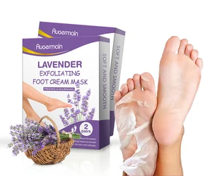 Baby Private Label Lavender Peel Callus Remover Peeling Mask Feet Dead Skin Care Socks Exfoliating Foot Care Mask Products