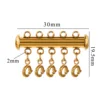 Boucle à ressort dorée 6mm-5 trous