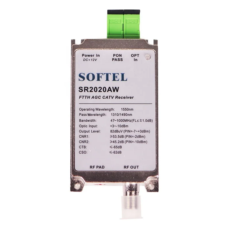 FTTH Active Mini Node With WDM and AGC SR2020AW