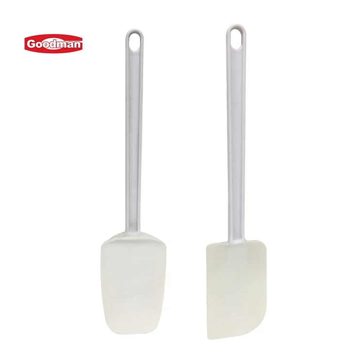 Manufacture bakery tool white flat dough mixing pastry plastic scraper custom cooking bread rubber cream kitchen spatula