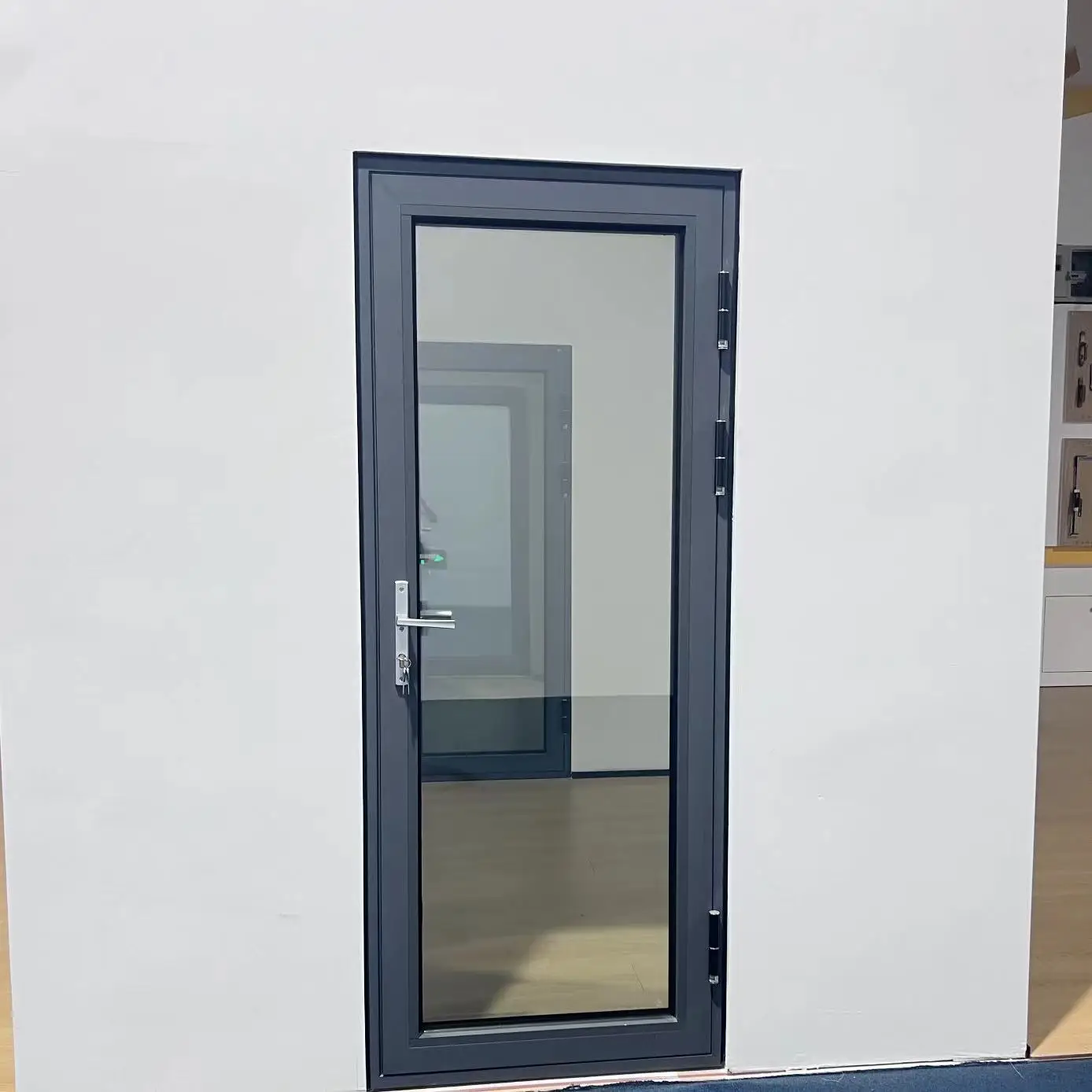 Modern Design Aluminum Front French Doors Double Exterior Impact Hurricane Door by Manufacturer Finished Manual Opening Method manufacture