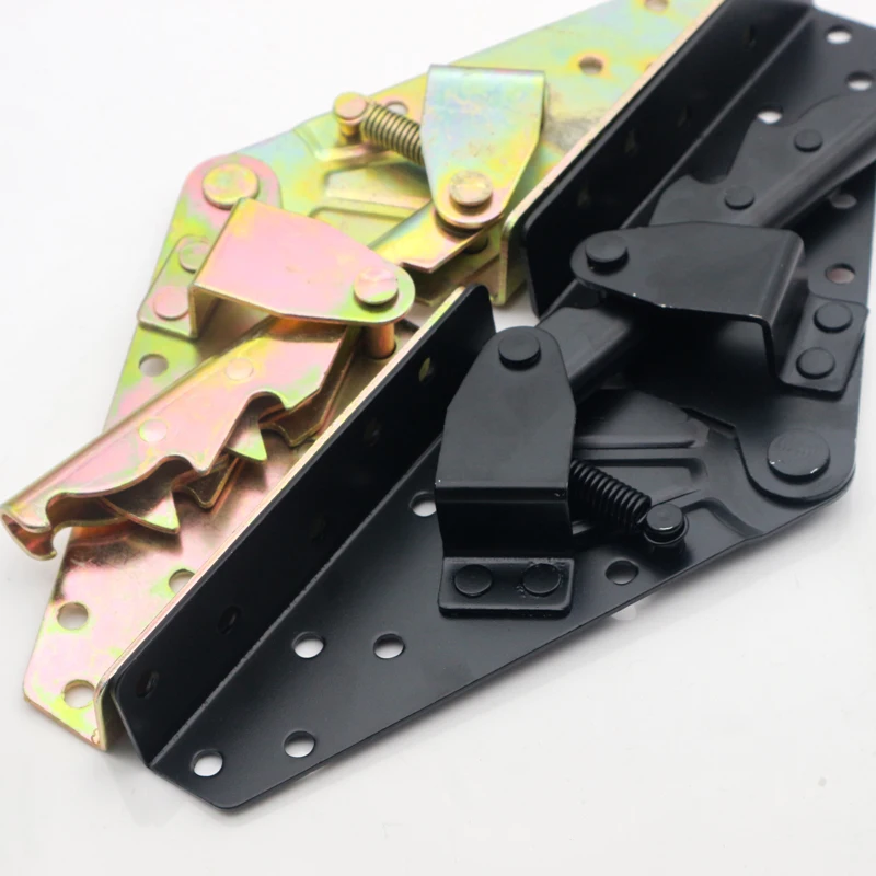 Bisagra Triangular De Hierro Con Resorte Dividido Negro, Suministro De Hardware Para Sofá Cama Plegable