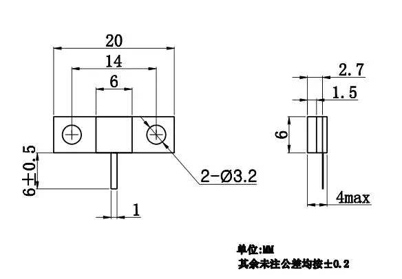 200Ohm Flange Mount Wirewound Resistor with Copper Nickel Plated Aluminum Housed for RF Applications