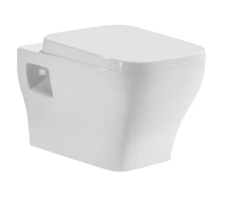 High Quality Water Saving European Wall Hung Toilet Square Shape Ceramic Sanitary  Ware WC Wall Hung Toilet