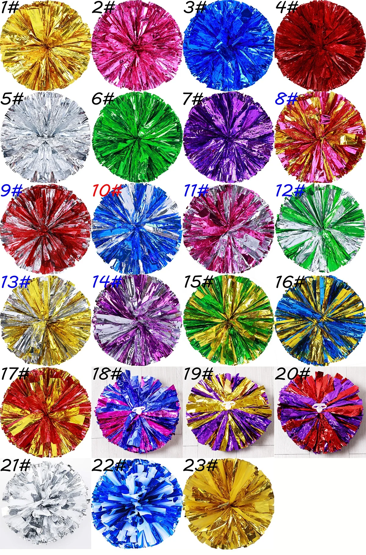 Помпоны для чирлидинга помпоны с ручкой ленты из металлической фольги цветами детей детские шары