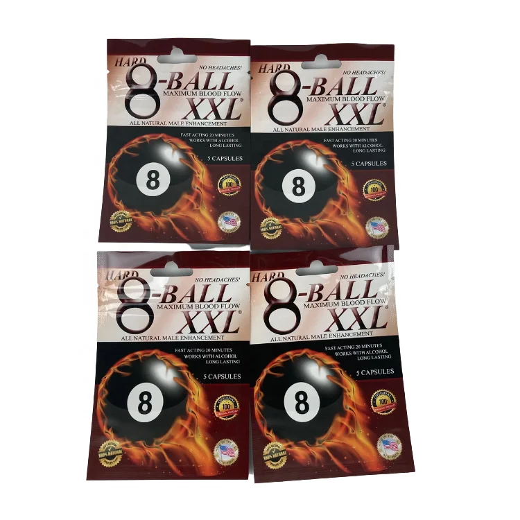 Low Moq Custom Printed Male Enhance Pills Plastic Packaging Bags Capsules Sachets Small Foil Laminated Mylar Ziplock Bags