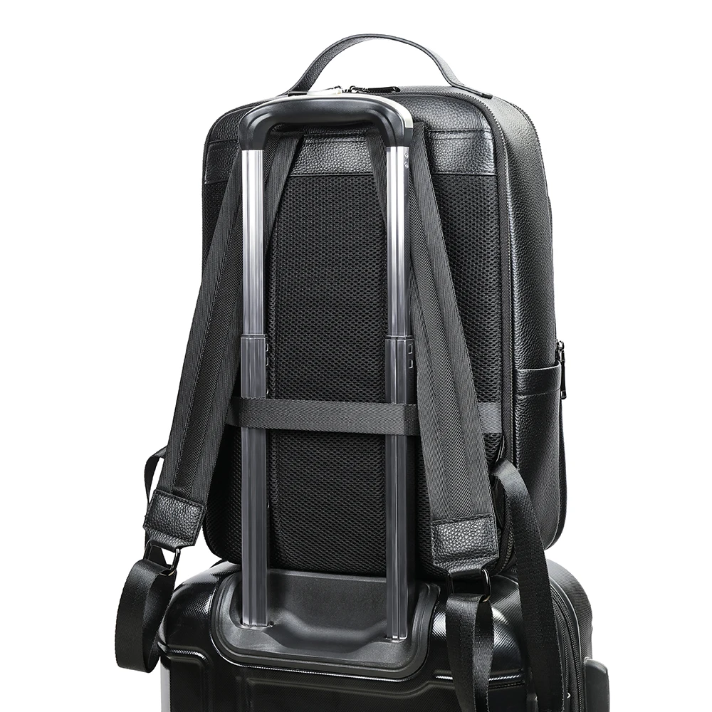MARRANT Real Leather Men Business 15 Inch Laptop Backpack Mochila De Cuero  Expandable Travel Backpacks Leather Backpacks for Men
