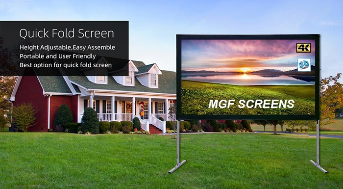 MGF Screen Projector Screen Folding Outdoor Outdoor Advertising Fast Fold Projection Screen for Camping