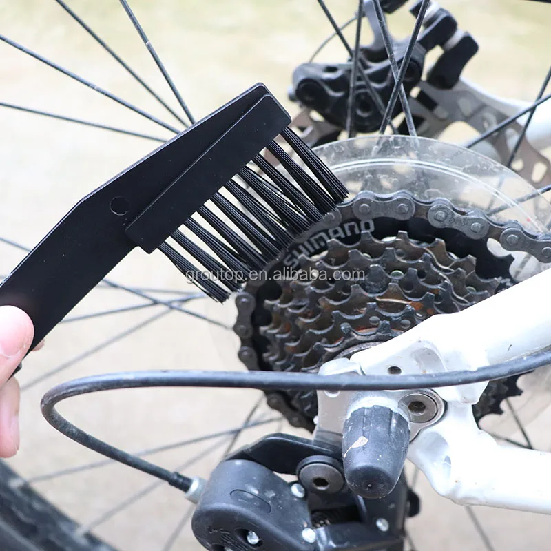 KinshopS Herramienta de cepillo de dirección de la bicicleta de la cadena de la bicicleta de la moto con 3 lados limpios 