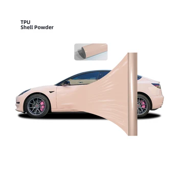 Wholesale Self-Adhesive Star Shaped TPU Roll Film Color-Changing Car Wrap for Vehicle Body Shell Pink Self-Repairing Car Wrap