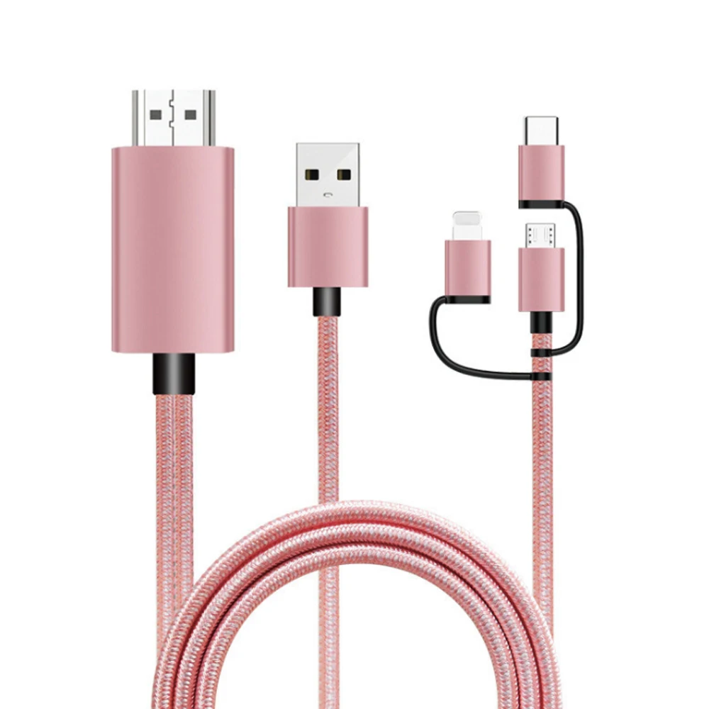 Кабель-адаптер SIPU 3 в 1 с Micro USB Type-C на HDMI 1080P HD TV для телефонов Android