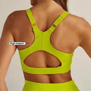 Customization L M Soft Breathable Women Active Spandex Crop Top Yoga Sports Bra Padded Gym XL