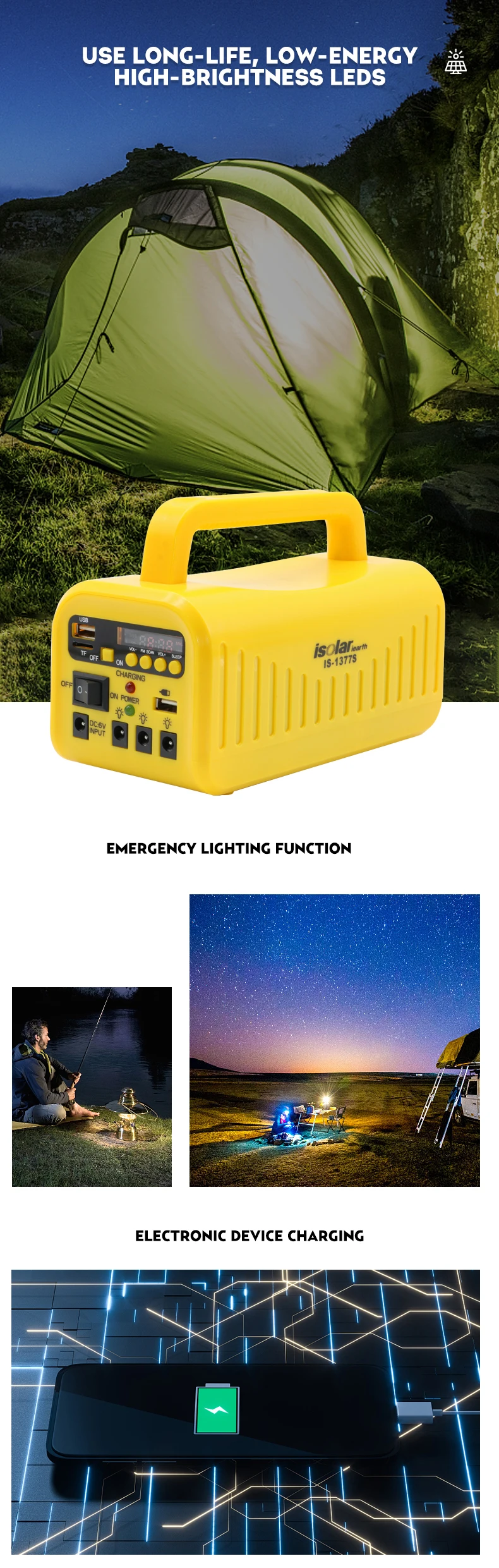 Small Solar Lighting System For Home Isolar Gd Camping Lamp With Fm Radio Solar Home Lights