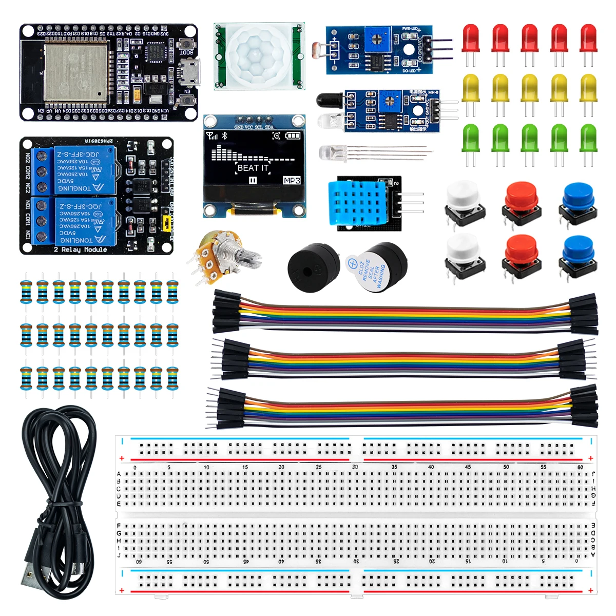 Basic Starter Kit For Esp32 Esp-32s Wifi I Ot Development Board ...