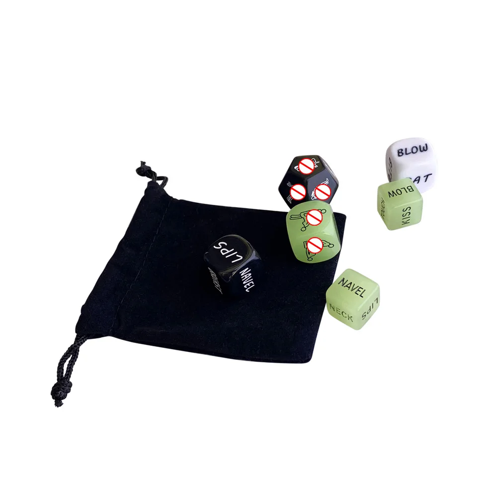 Delove Six-in-one English Fun Dice Set for Couple Foreplay Multi Position Action Fun Dice Adult Sex Toy