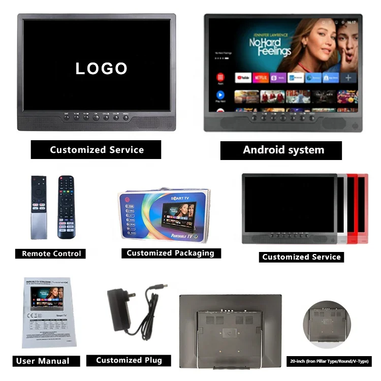 Portable Smart TV - AG 14 15 16 17 18 19 20 Inch FHD HDTV