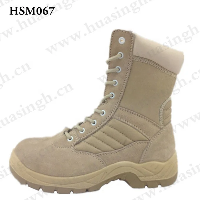 LXG,South America Market Popular Army Boots with Side Zipper Shockproof PU/PU Outsole Military Boots for Sale HSM067