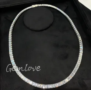 fashionretro tennis necklace for  crafted from 18K gold and set with lab-grown diamonds (radial cut) is the perfect gift for her