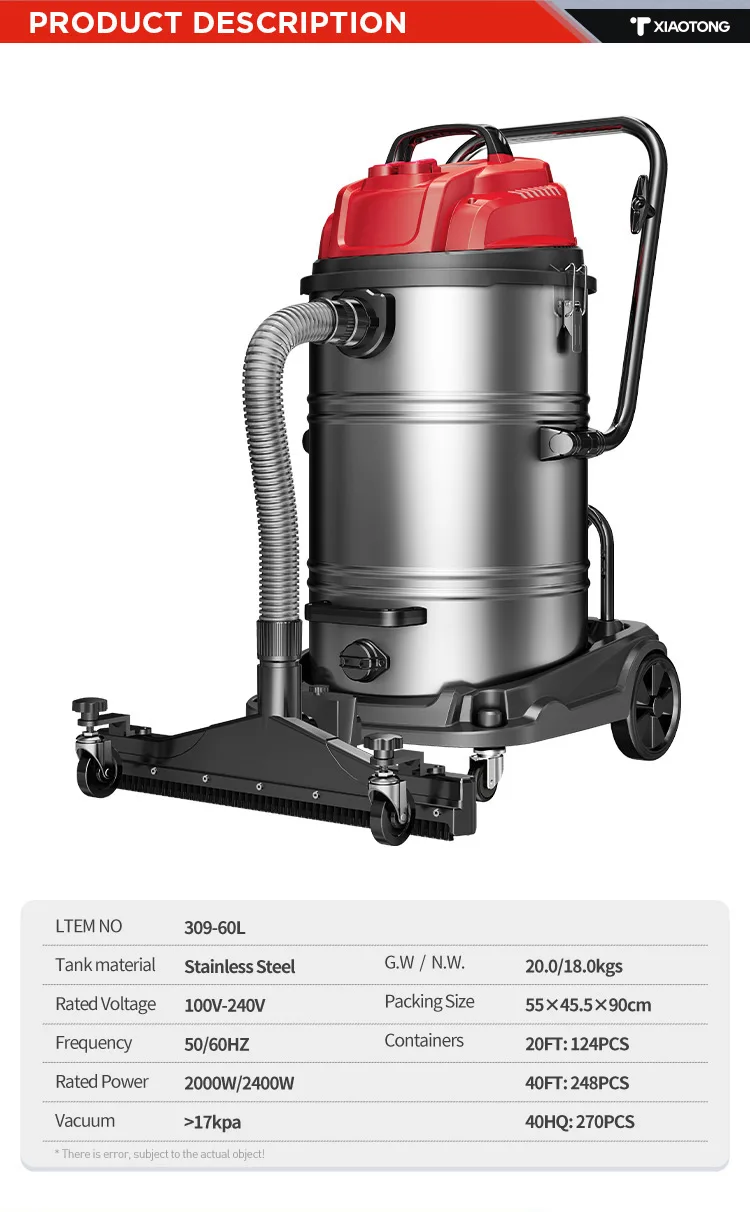 Unique Design Wap Turbo Industrial Vacuum Cleaner 60l Commercial Car