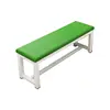 White steel frame with green upholstery [Upgraded Version]