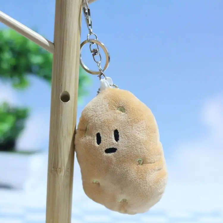 カワイイデザインのポテトぬいぐるみキーチェーン - エコで柔らかいギフト