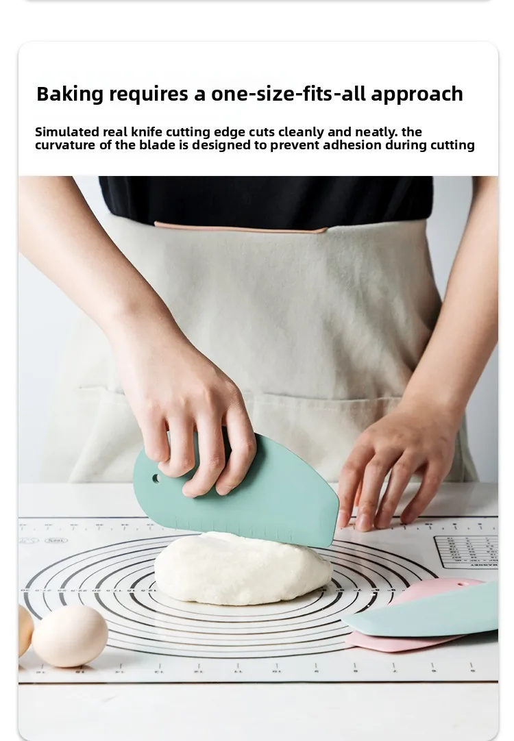 Food Grade Silicone Cutting Blade with Graduated Flour Scraper Kitchen Tool for Cake Cream Kneading Baking Baking & Pastry Tool factory